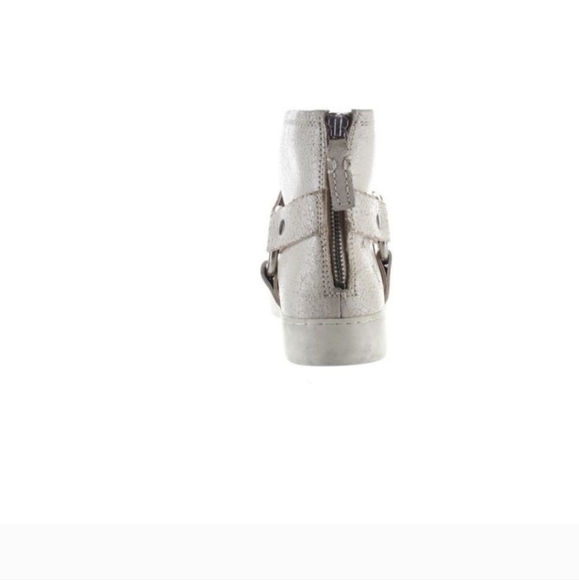Frye Women's Lena Harness Off White Ankle Boots Size 7 - Picture 2 of 4